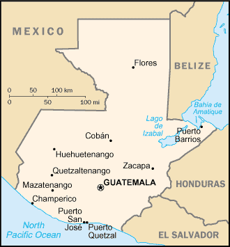 [Country map of Guatemala]